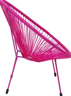 Fotel ogrodowy różowy żyłkowy 73x85 cm