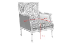 Fotel Regency 70x98 cm kolorowy