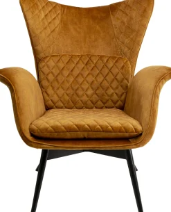 Fotel Tudor Velvet złotobrązowy