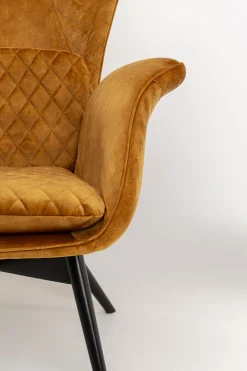 Fotel Tudor Velvet złotobrązowy