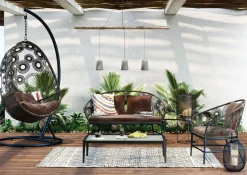 Fotel wiszący Ibiza 104x203 cm brązowy