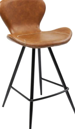 Hoker ekoskóra brązowy nogi metalowe czarne 91cm