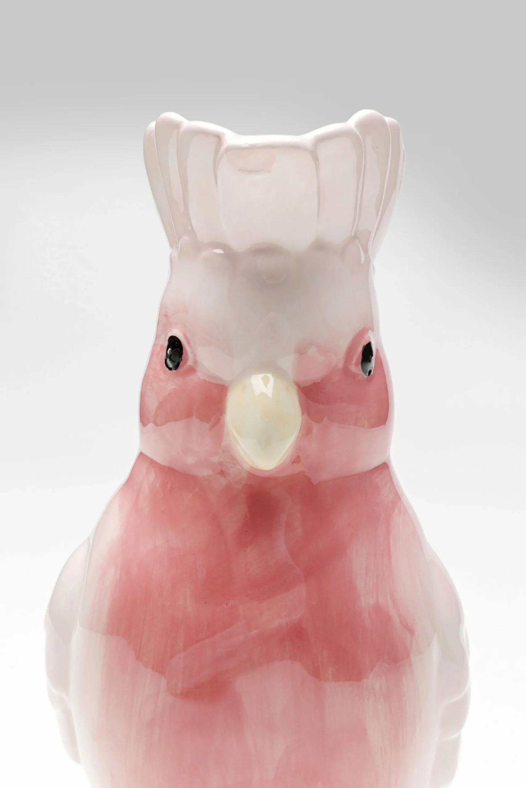 Karafka ceramiczna biało-różowa egzotyczny ptak 30 cm