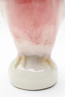 Karafka ceramiczna biało-różowa egzotyczny ptak 30 cm