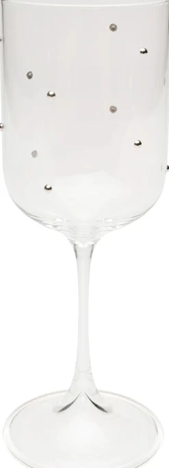 Kieliszek do Białego Wina Glam Dots Srebrny 22cm