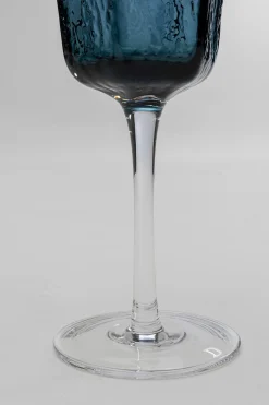 Kieliszek do białego wina szklany niebieski 300 ml 22 cm