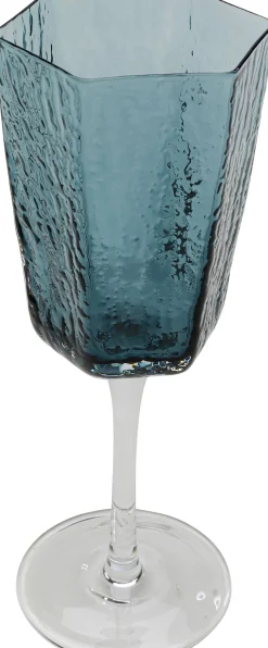 Kieliszek do białego wina szklany niebieski 300 ml 22 cm