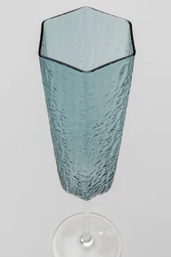 Kieliszek do szampana Cascata niebieski (6/Set)