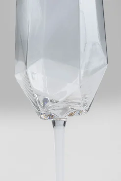 Kieliszek do szampana Diamond Gold Rim 360 ml transparentny