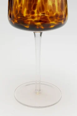 Kieliszek do wina brązowy 500 ml nóżka transparentna