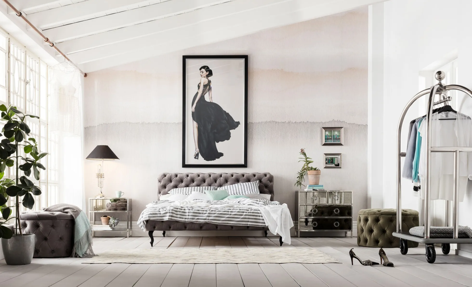 Łóżko Desire 180x200 cm szare