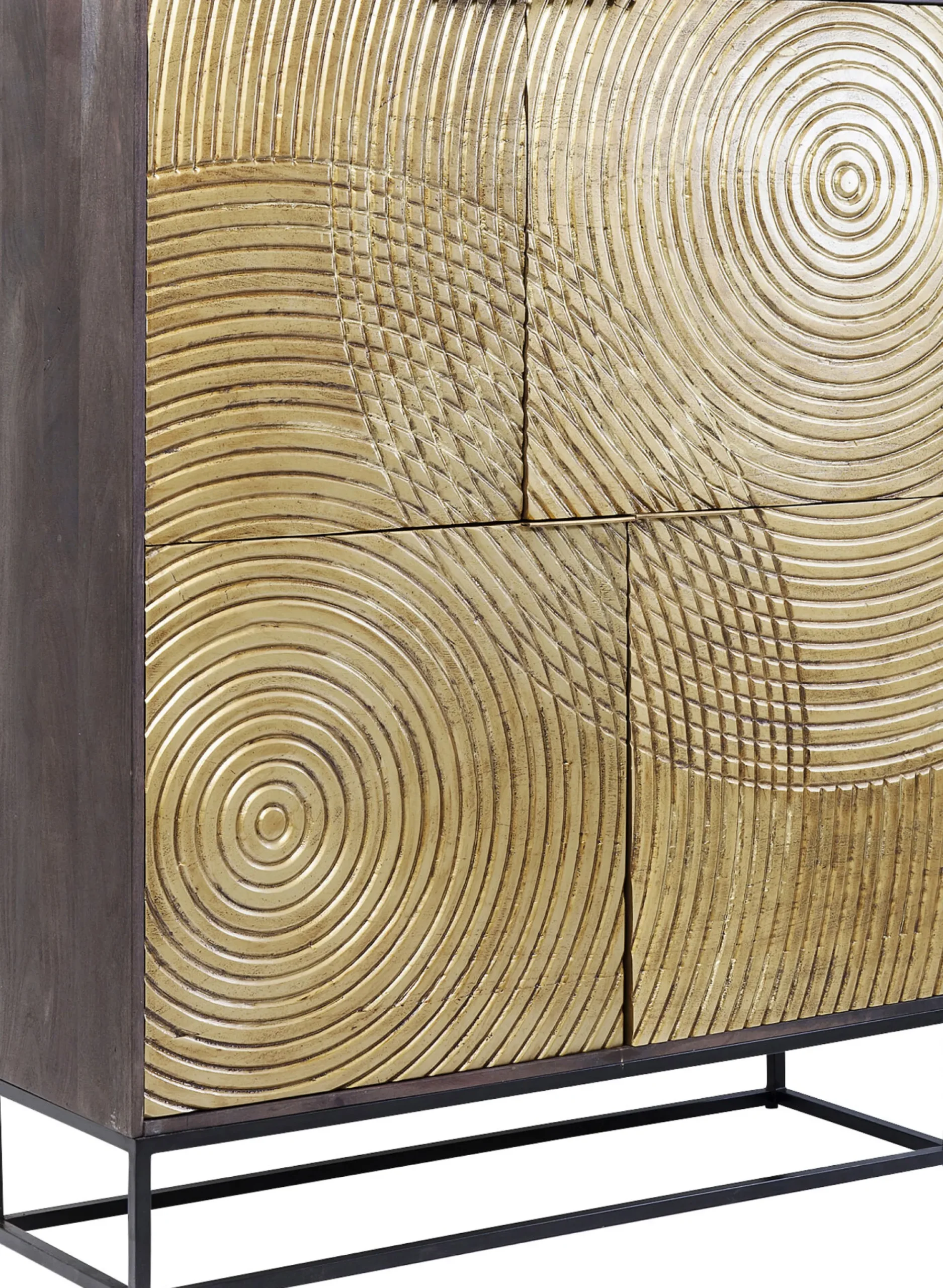 Komoda Circulo 120x150 cm czarno-złota