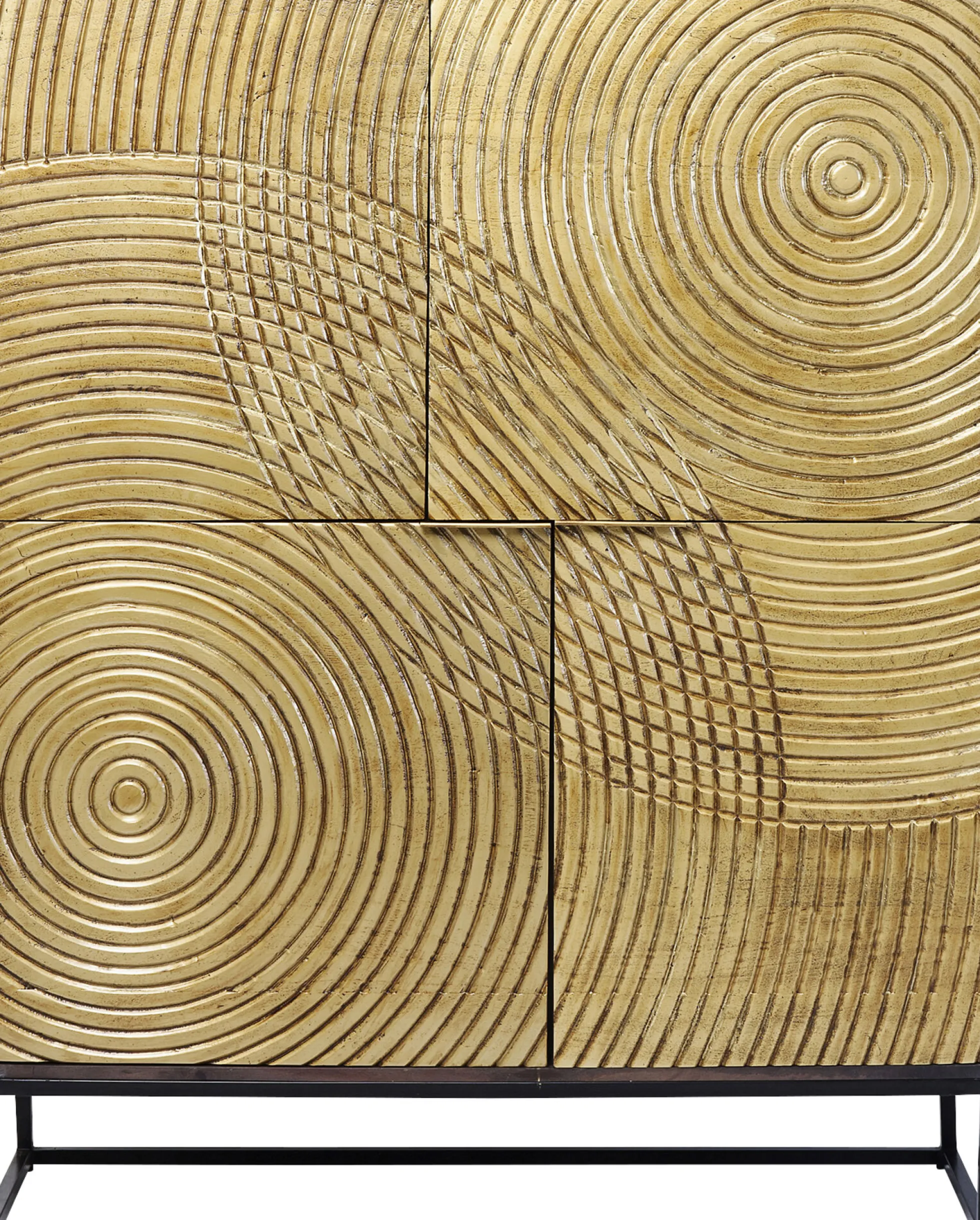Komoda Circulo 120x150 cm czarno-złota
