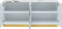 Komoda Cracked 165x80 cm biało-złota