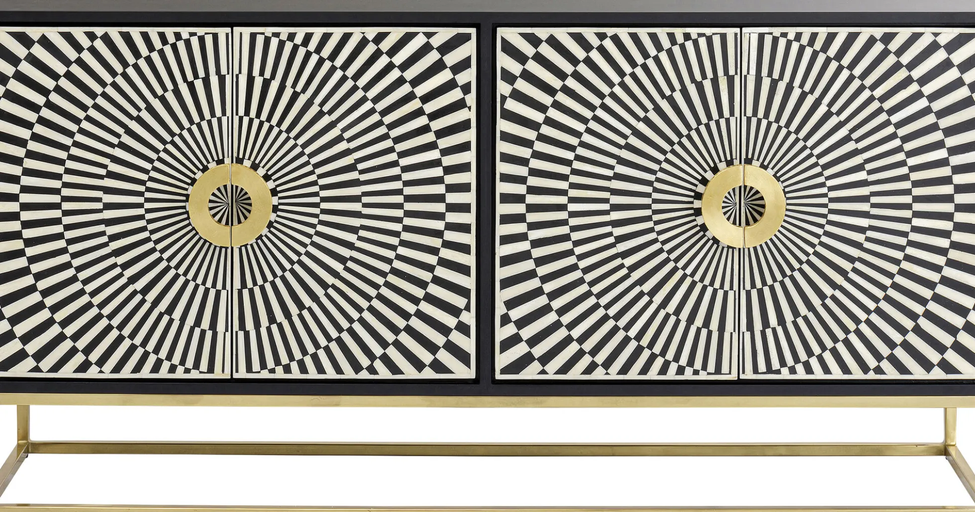 Komoda Electro 160x80 cm czarno-biała