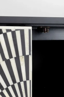 Komoda Electro 160x80 cm czarno-biała