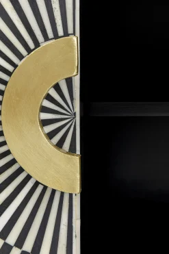 Komoda Electro 160x80 cm czarno-biała