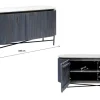 Komoda Glenn 160x75 cm biało-szara