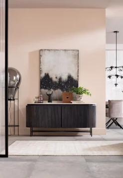 Komoda Glenn 160x75 cm biało-szara