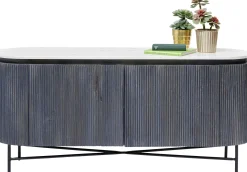 Komoda Glenn 160x75 cm biało-szara