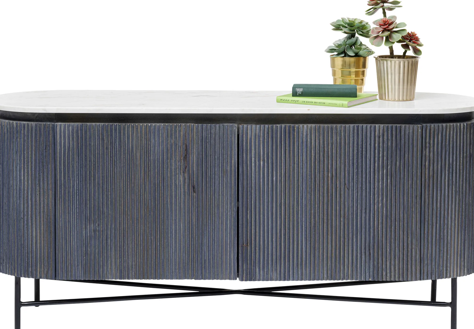 Komoda Glenn 160x75 cm biało-szara