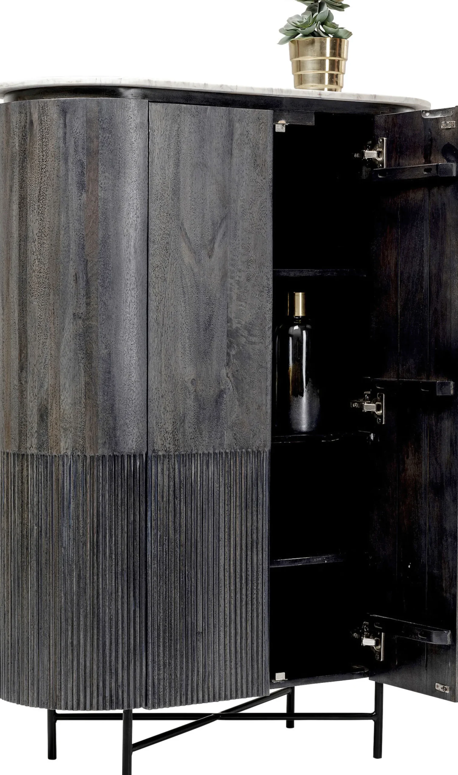 Komoda Glenn 100x138 cm ciemnoszara