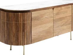 Komoda Grace 160x78 cm drewno mango - blat marmur