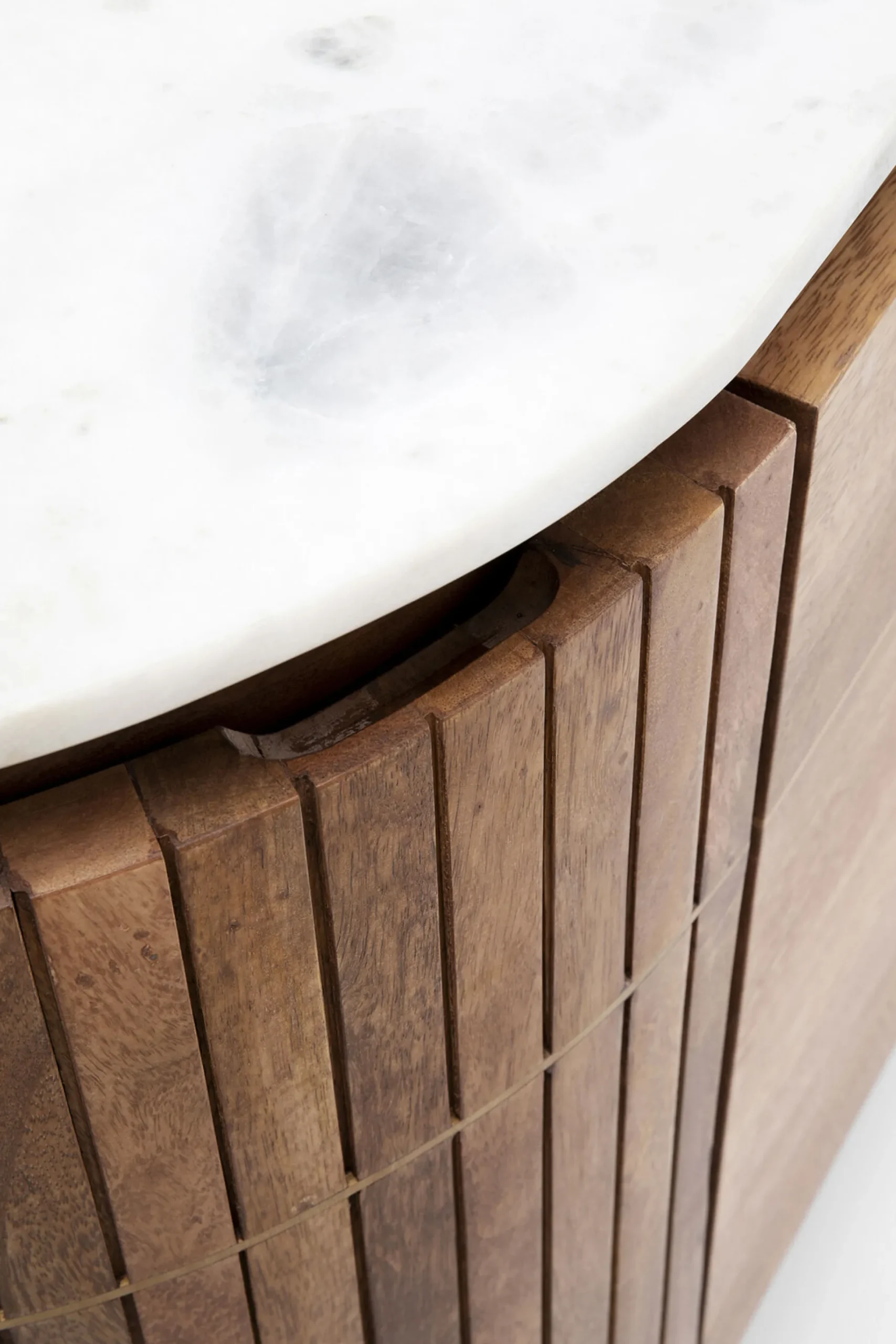 Komoda Grace 160x78 cm drewno mango - blat marmur