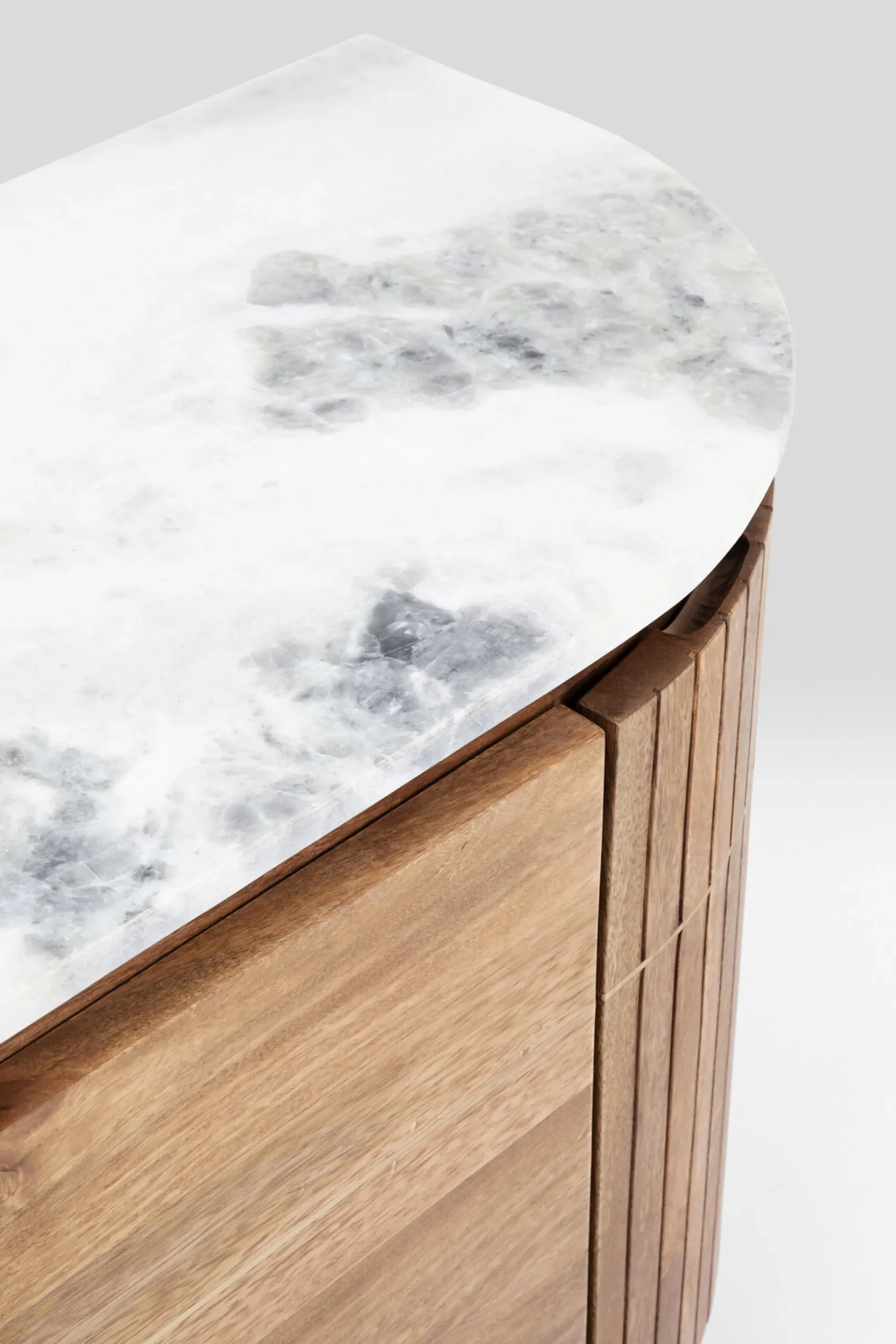 Komoda Grace 160x78 cm drewno mango - blat marmur