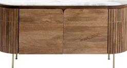 Komoda Grace 160x78 cm drewno mango - blat marmur