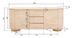 Komoda Linnea 180x78cm