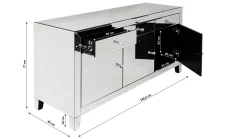 Komoda Luxury 141x77 cm lustrzana