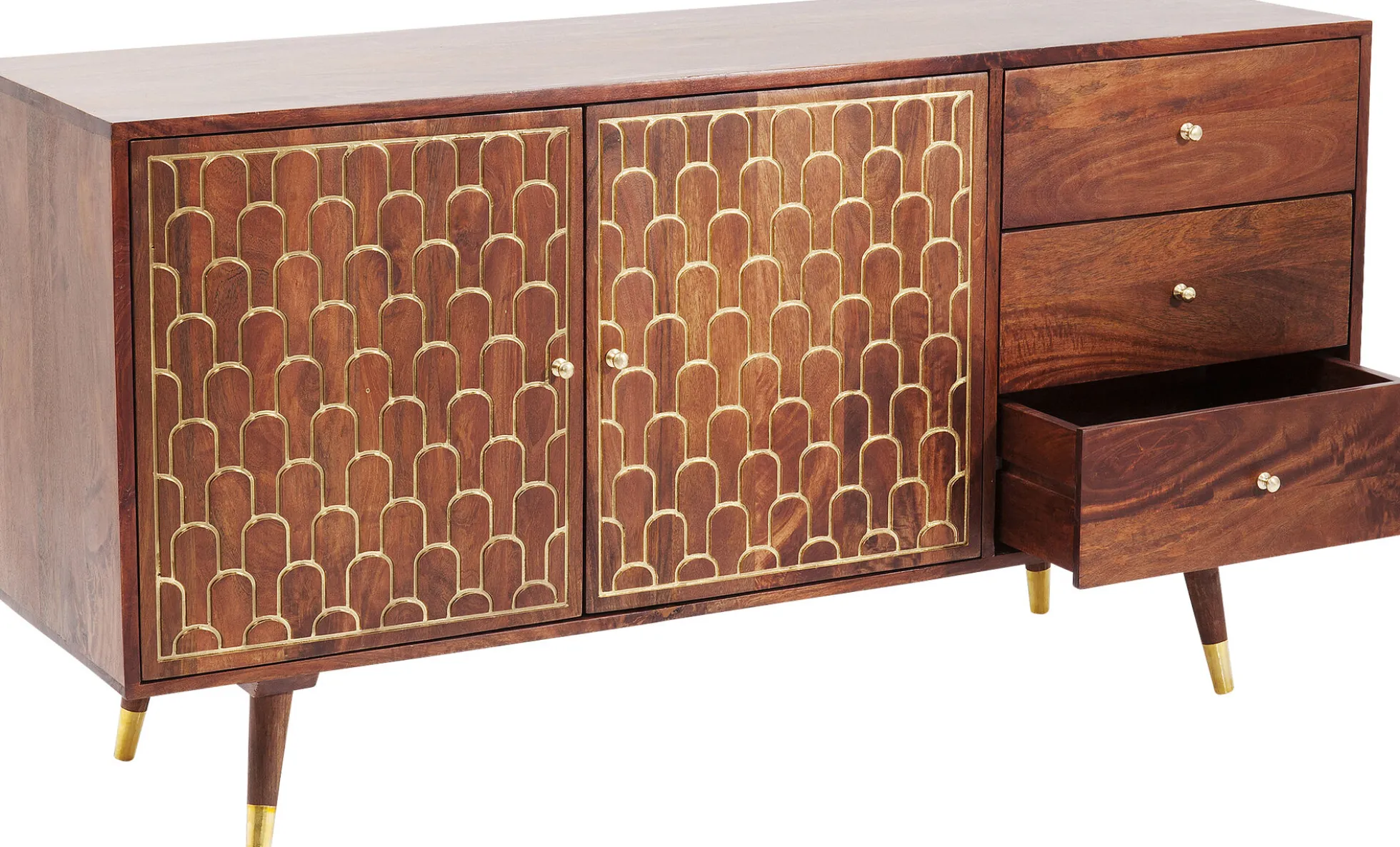Komoda Muskat 145x75 cm brązowa