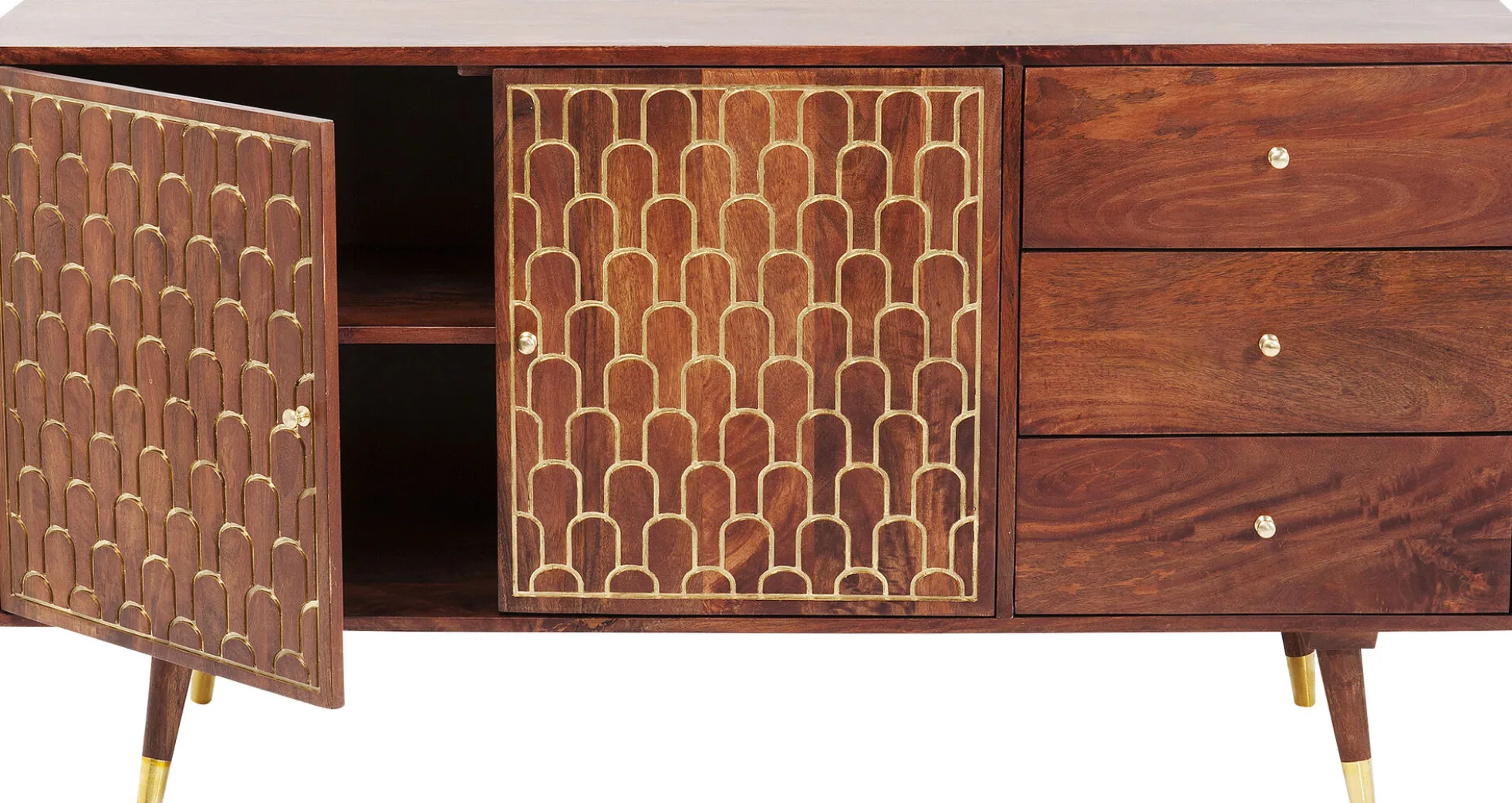 Komoda Muskat 145x75 cm brązowa