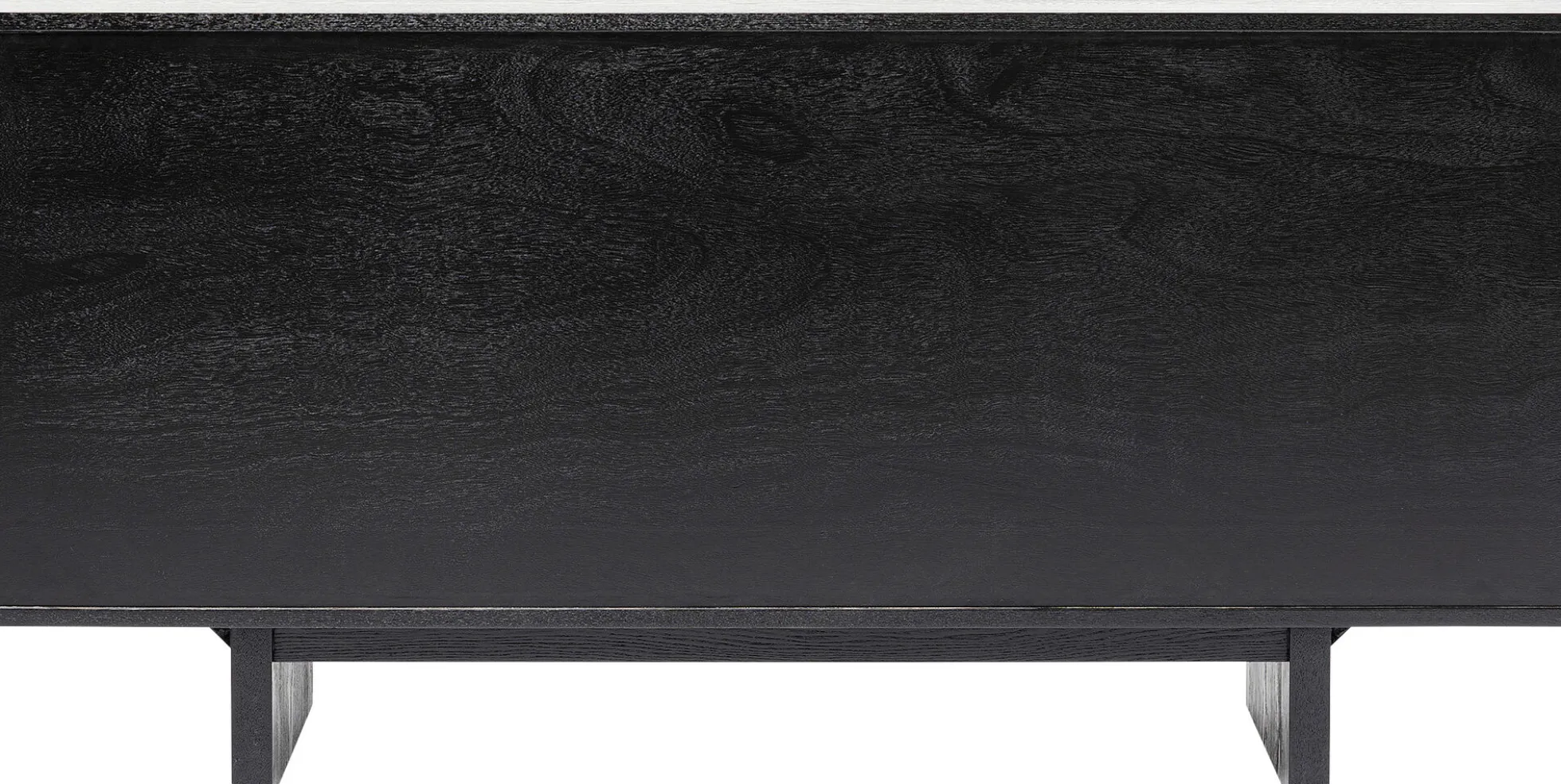 Komoda nowoczesna 4-drzwiowa do salonu front czarno-złoty 160x78 cm