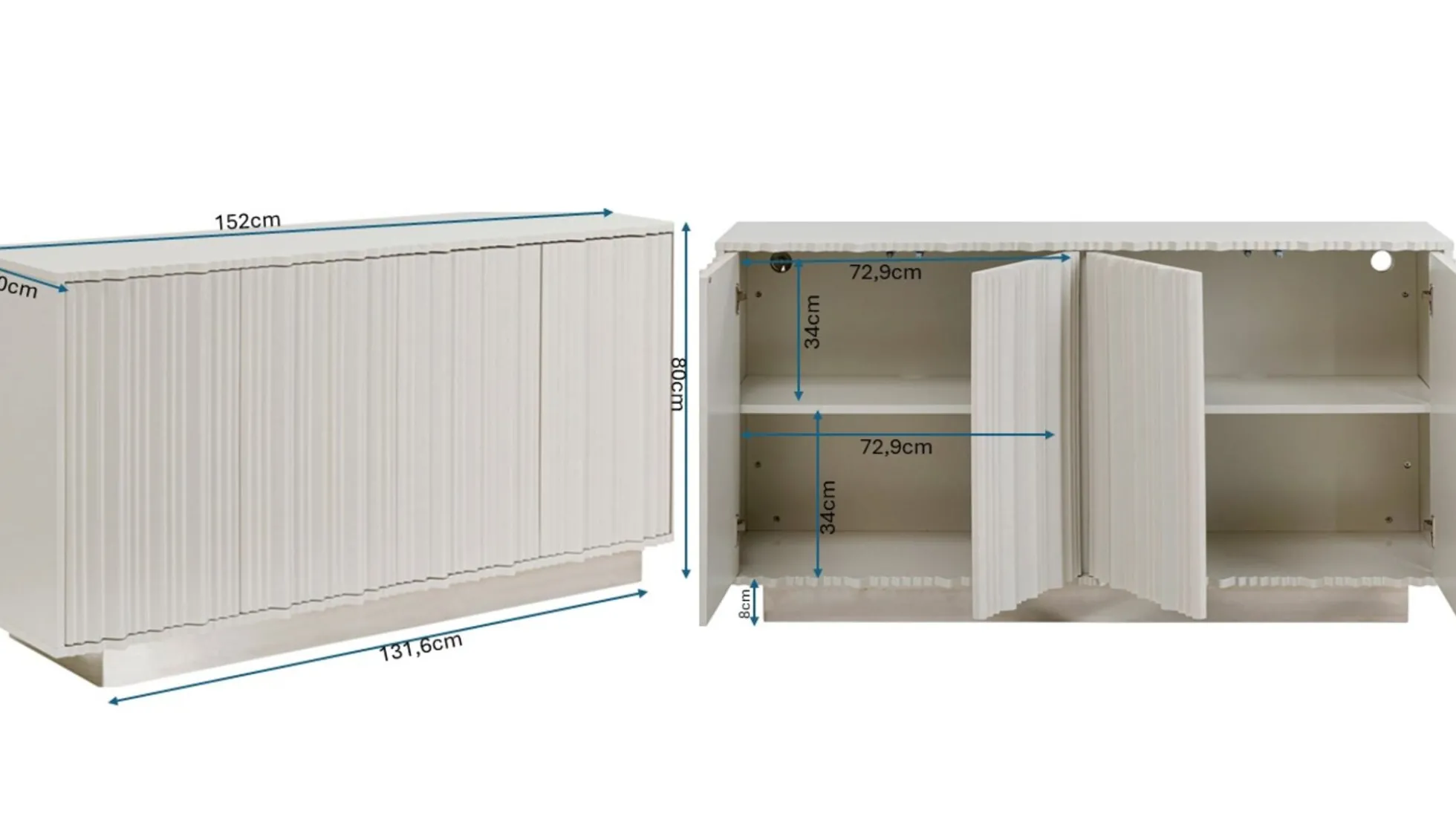 Komoda Stucco 152x80cm