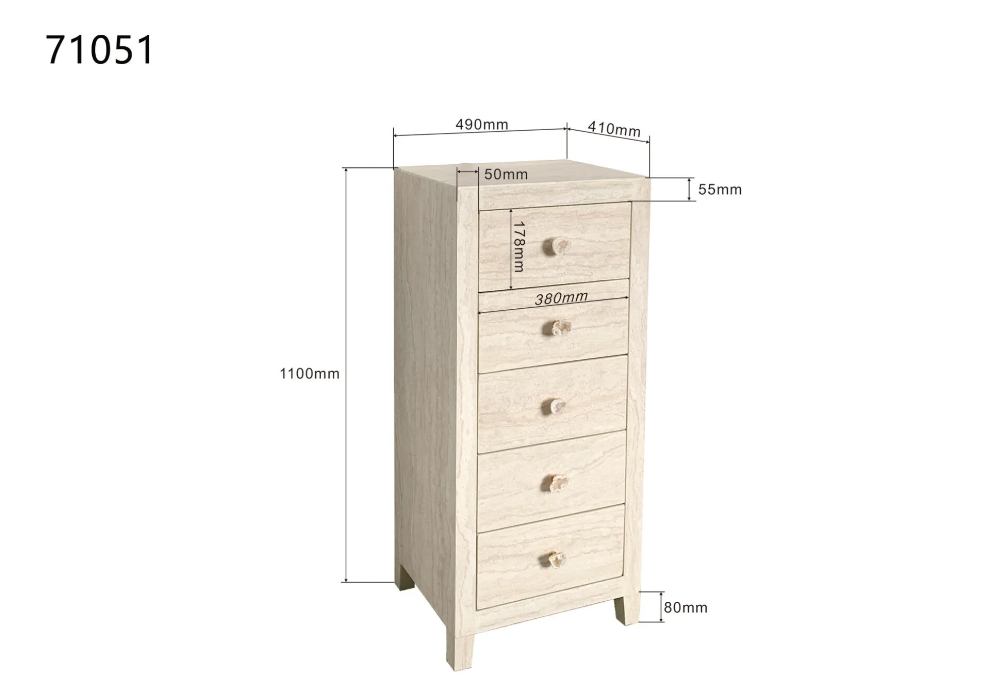 Komoda Travertino 49x110cm