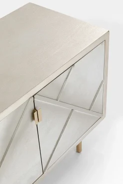 Komoda Venice Triangle 180x64 cm srebrno złota