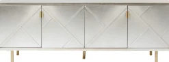 Komoda Venice Triangle 180x64 cm srebrno złota