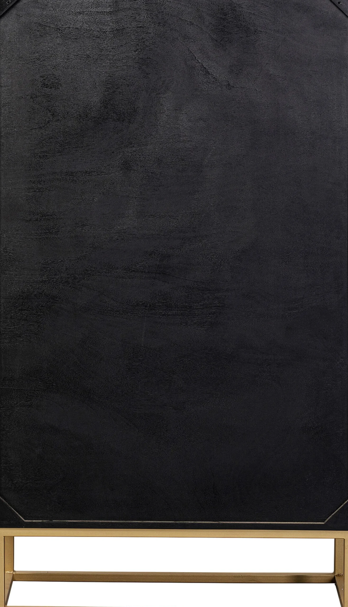 Komoda wysoka drewniana boho czarno-brązowa 76x140 cm