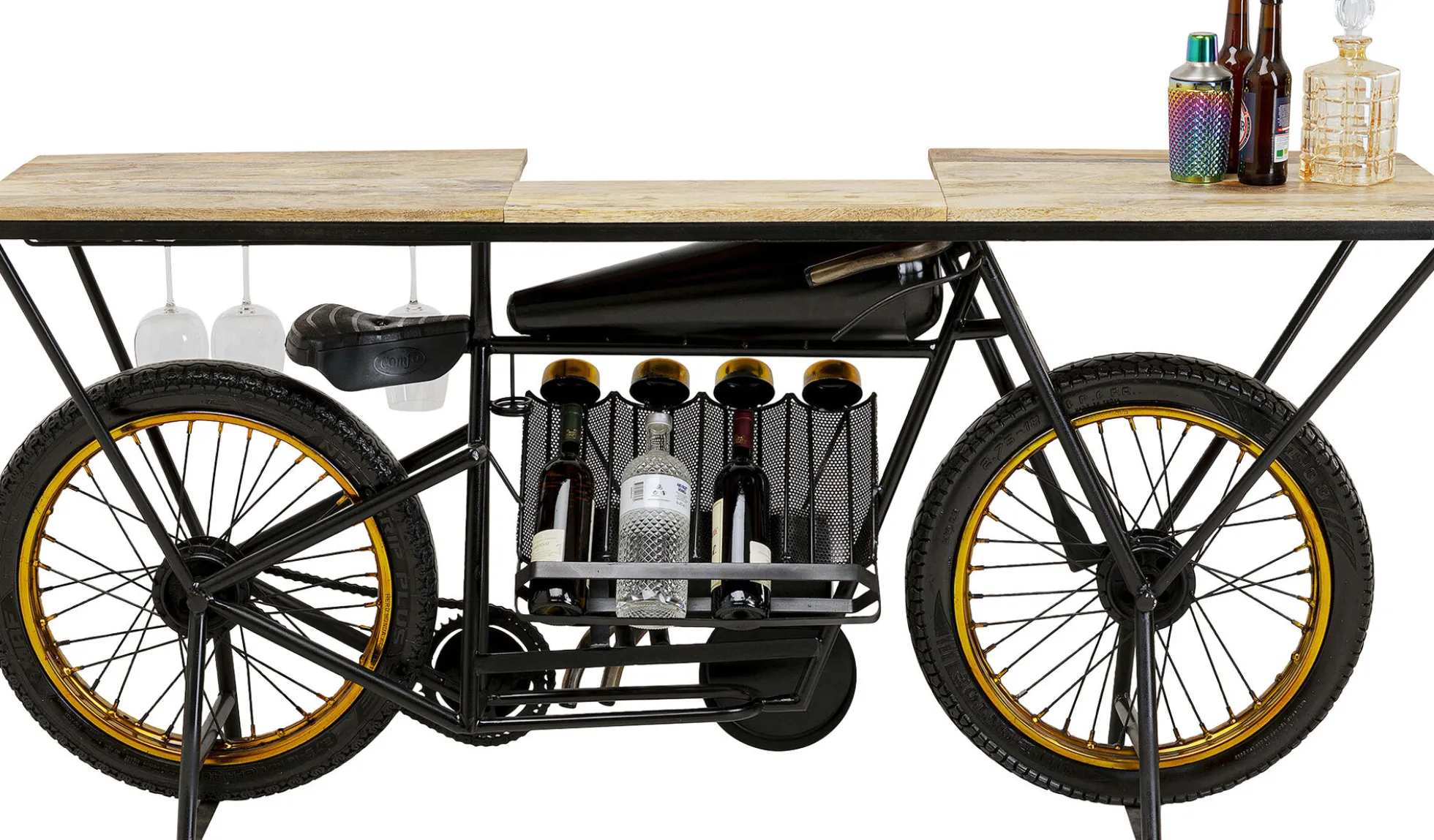 Konsola - barek Motorbike 180x43 cm czarna