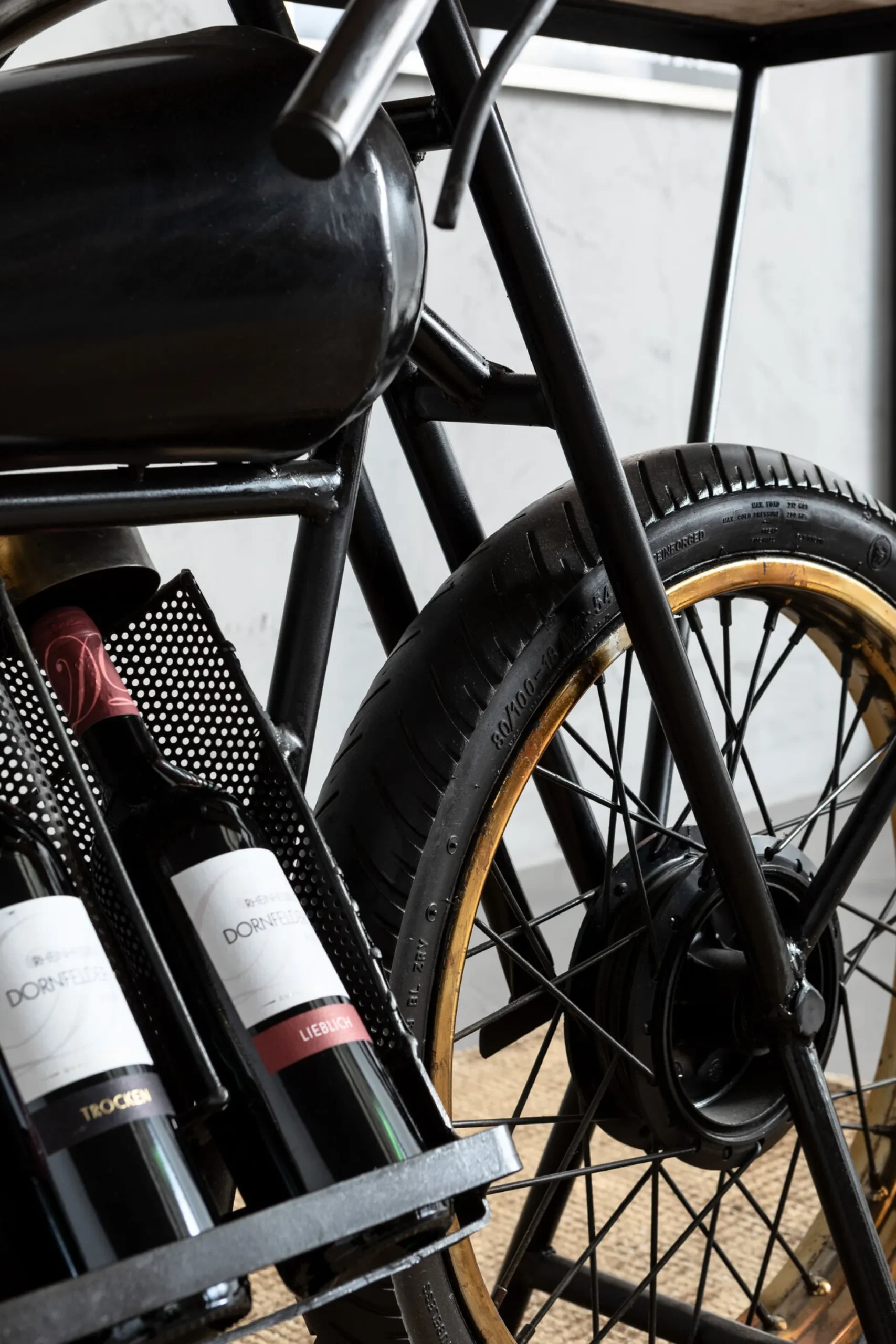 Konsola - barek Motorbike 180x43 cm czarna
