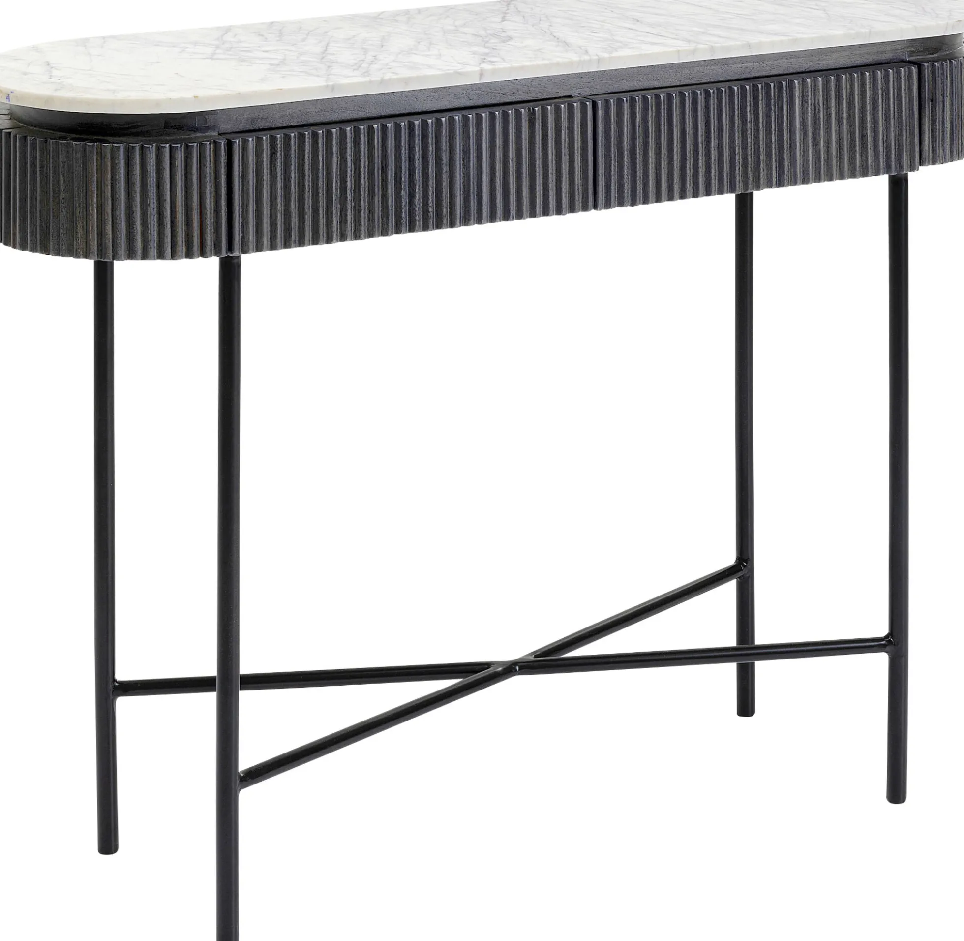 Konsola Glenn 100x32 cm blat marmur
