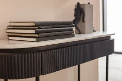 Konsola Glenn 100x32 cm blat marmur