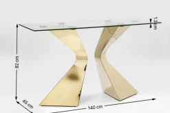 Konsola Gloria 145x45 cm złota
