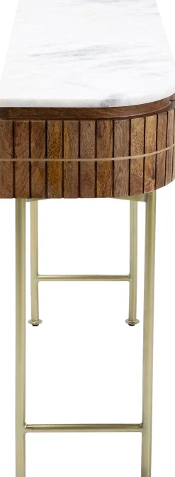Konsola Grace 100x30 cm drewno mango - blat marmur