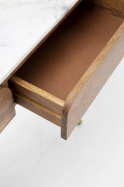 Konsola Grace 100x30 cm drewno mango - blat marmur