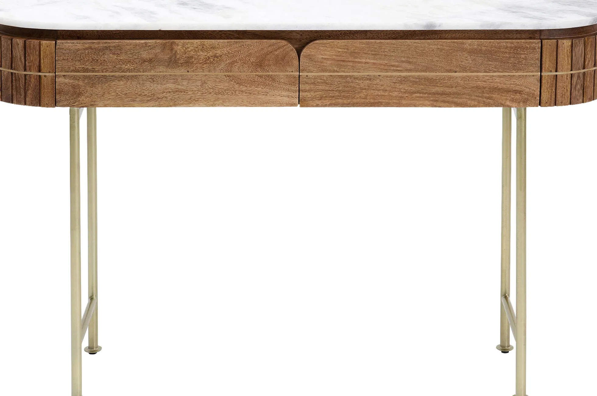 Konsola Grace 100x30 cm drewno mango - blat marmur