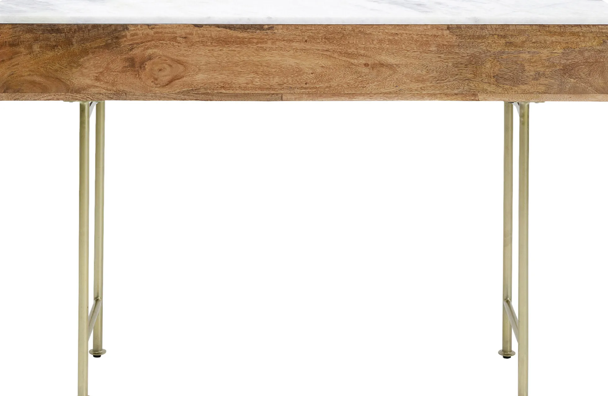 Konsola Grace 100x30 cm drewno mango - blat marmur