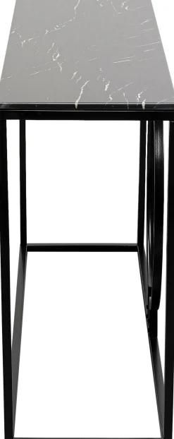 Konsola Miami Loft 120x35 cm czarna - blat marmur